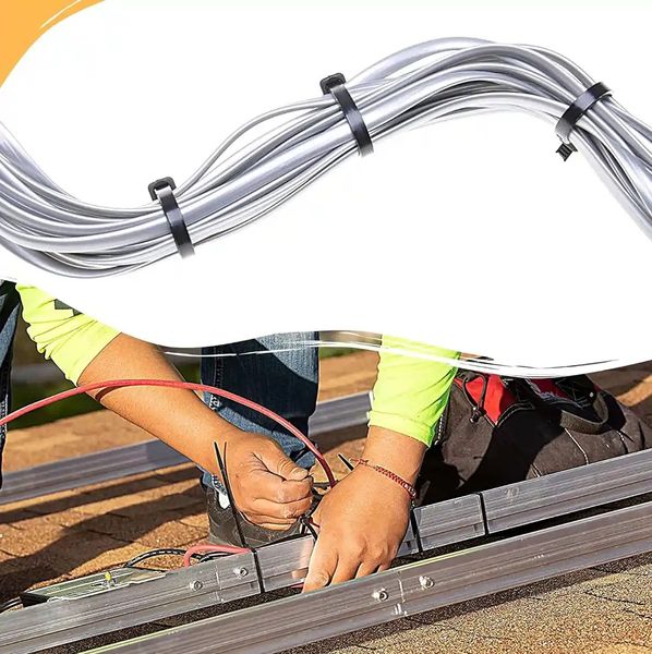 Opaski zaciskowe czarne trytki kablowe 200x3.6mm nylonowe 100 szt zdjęcie 4