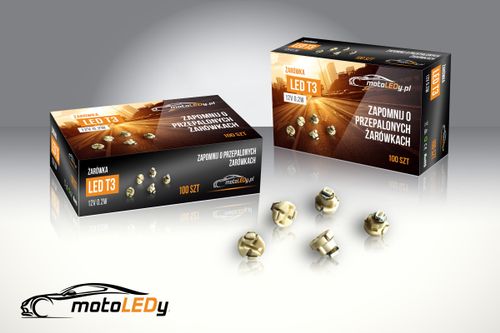 ŻARÓWKA LED T4.2, T4, R4, W1,2W, W2W  0,2W 12V biała 20lm kokpit na Arena.pl