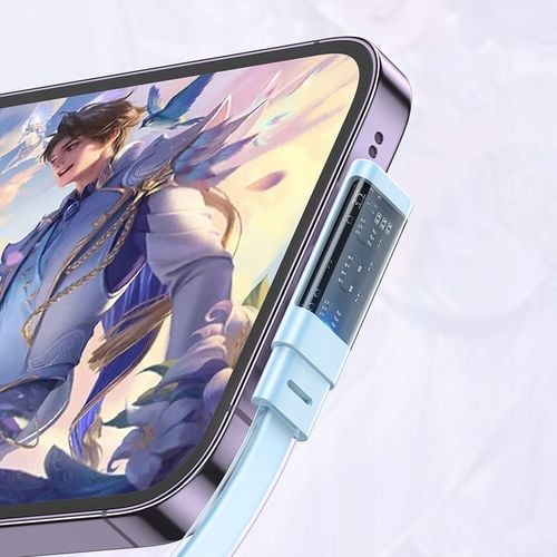 mcdodo kabel kątowy usb-c lightning płaski 36w do iphone 13 14 niebieski 1m na Arena.pl