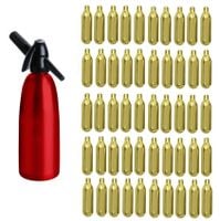 SYFON SATURATOR DO WODY SODOWEJ SODASIPHON 1L CZERWONY + NABOJE CO2 50 SZT.