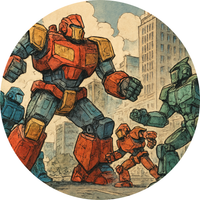 Opłatek na tort Robot Samochodowy Humanoidalny Transformers Postać