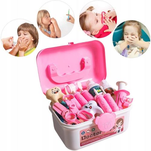 DUŻY ZESTAW LEKARSKI MAŁY LEKARZ DOKTOR W WALIZCE DENTYSTA AKCESORIA 75 EL na Arena.pl