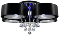 LAMPA sufitowa DRS8006/5 8C LED 300W BL Elem metalowa OPRAWA crystal glamour chrom czarna