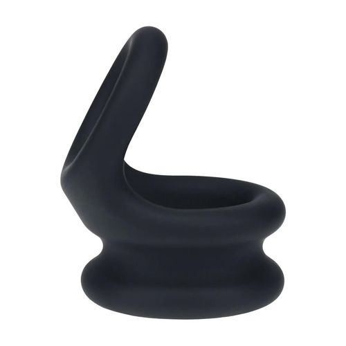 Wide Double O Silicone Cockring - M - Black na Arena.pl