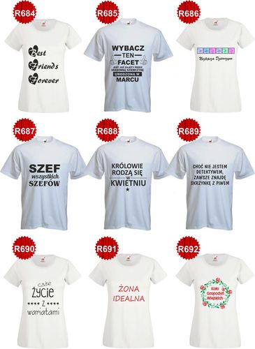 Koszulka T-shirt PREZENT NADRUK motocykl TWÓJTEKST na Arena.pl