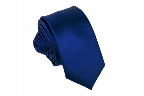 GŁADKI GRANATOWY Żakardowy Krawat Męski 7cm do Garnituru Jednokolorowy rr11 na Arena.pl