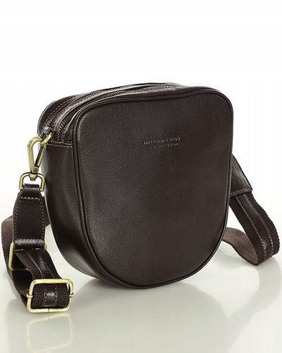 Torebka listonoszka NA SZEROKIM PASKU skórzana dwie komory Marco Mazzini na Arena.pl