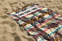 RĘCZNIK Liście palmy z twoim dowolnym tekstem 140x75cm 042G