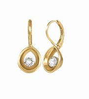 kolczyki dzwonki z kryształkiem z kolekcji classic (p14772au)