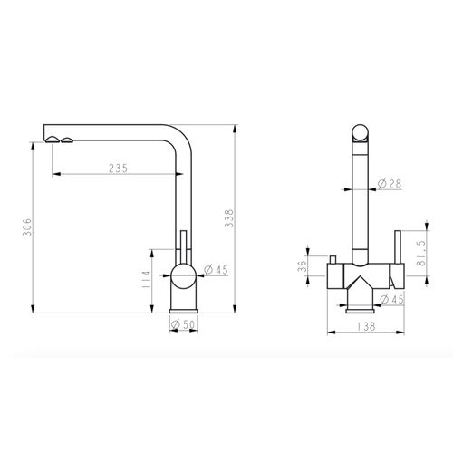 Bateria kuchenna WEZER EKO41C-01 z podłączeniem do filtra wody na Arena.pl