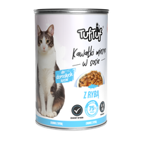 KARMA DLA KOTA - MOKRA KARMA PUSZKA RYBA KAWAŁKI W SOSIE 415g | TufTuf