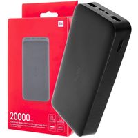 POWERBANK XIAOMI MI REDMI 20000 MAH 18W CZARNY SZYBKIE ŁADOWANIE DIODY LED