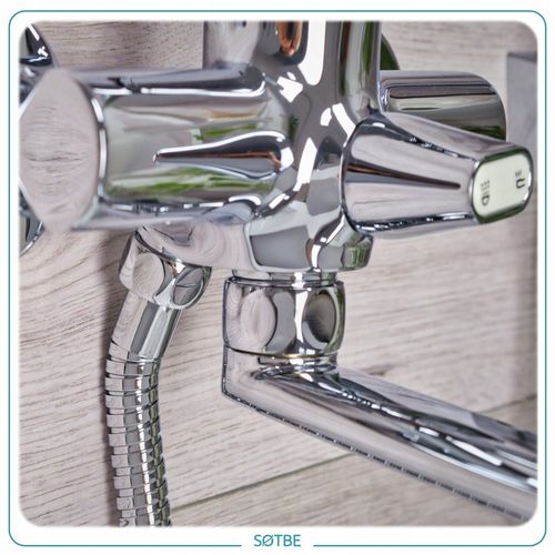 Bateria z długą wylewką do wanny Kran z ceramicznym przełącznikiem SOLIDNA na Arena.pl