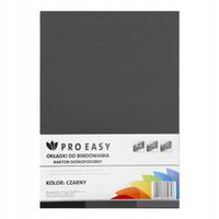 Okładki do bindowania ProEasy o fakturze skóry CZARNE - paczka 100szt