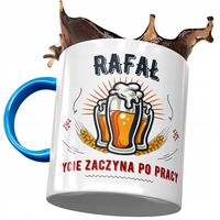 Kubek Błękitny Dla Rafała Kolegi Na Prezent Z Nadrukiem Ze Zdjęciem