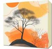 Obraz 40x40cm Drzewo Na Przestrzeni