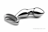 njoy pfun plug - stalowy model anatomiczny do masażu, srebrny