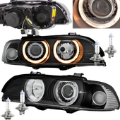 LAMPY REFLEKTORY DO BMW E39 OD 1995 DO 2003  DEPO ŻARÓWKI GRATIS H7 NOWE