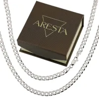 Męski Łańcuszek Pancerka Diamentowany długość 55 cm szer. 5 mm Srebro 925