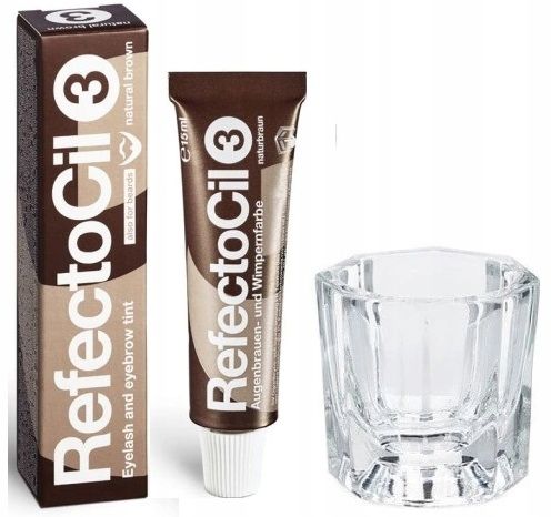 RefectoCil Henna Żelowa 3 Naturalny Brąz + Naczynko Kieliszek Do Henny zdjęcie 1