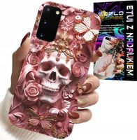 ETUI DO SAMSUNG GALAXY S20 - KOBIECE, MODNE WZORY, CZASZKA W RÓŻE