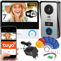 WIDEODOMOFON WiFi Domofon Full HD Czytnik BRELOKI Brama 7 + APLIKACJA TUYA