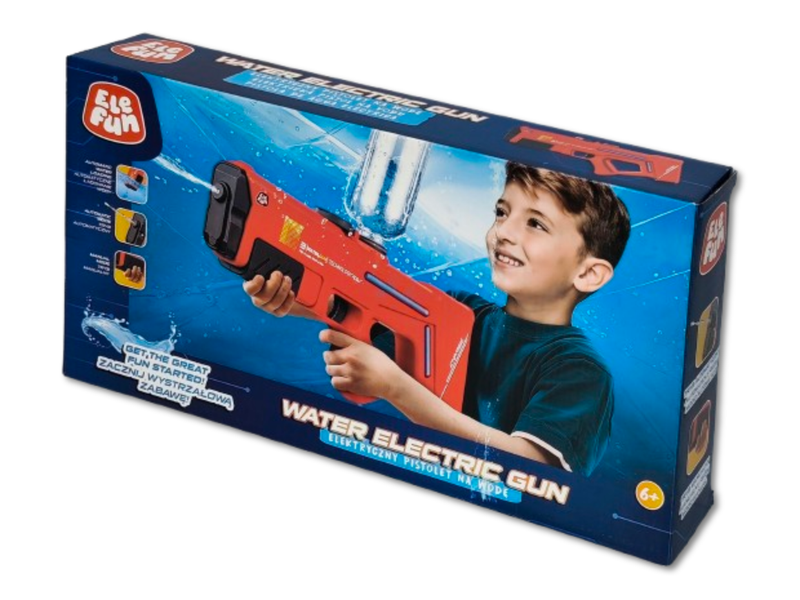 Pistolet na  wodę - Elektryczny 40cm - Czerwony zdjęcie 7