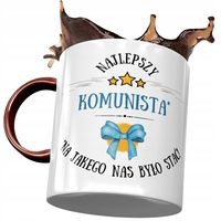 Kubek Bordowy Dla Komunisty Najlepszy Komunista Z Nadrukiem Ze Zdjęciem