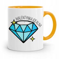 Kubek Żółty Na Walentynki Walentynka Idealna Z Nadrukiem Ze Zdjęciem