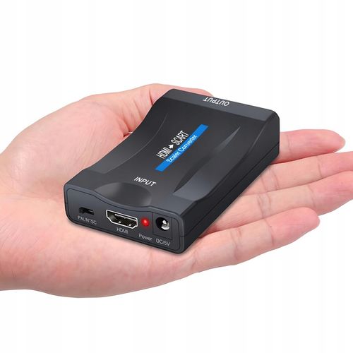 ADAPTER KONWERTER HDMI DO SCART PRZEJŚCIÓWKA SYGNALU EUROZŁĄCZE AV EURO FHD na Arena.pl