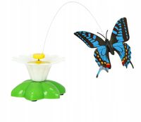 MOTYL INTERAKTYWNA ZABAWKA RUCHOMA DLA KOTA KOLOROWA DLA KOCIĄT NIEBIESKI