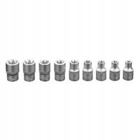 NEO ZESTAW KOMPLET NASADEK KLUCZE NASADOWE TORX 9 SZT. E10 - E24 CRV 08-649