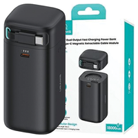 usams powerbank ze zwijanym kablem usb-cretractable 18000 mah pd45w
