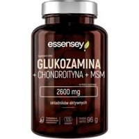 Essensey GLUKOZAMINA+ 2600MG FORTE CHONDROITYNA MSM STAWY 120 KAPS