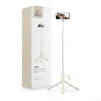 selfie stick tech-protect l09s z tripodem - beżowy