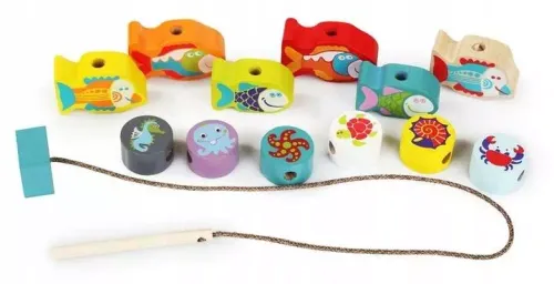 Klocki do nawlekania, rybki na Arena.pl