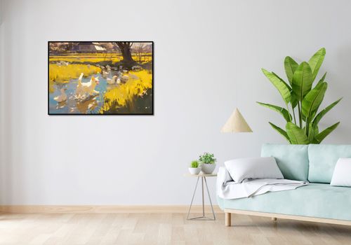 Plakat 100x70cm Słońce na Wsi na Arena.pl