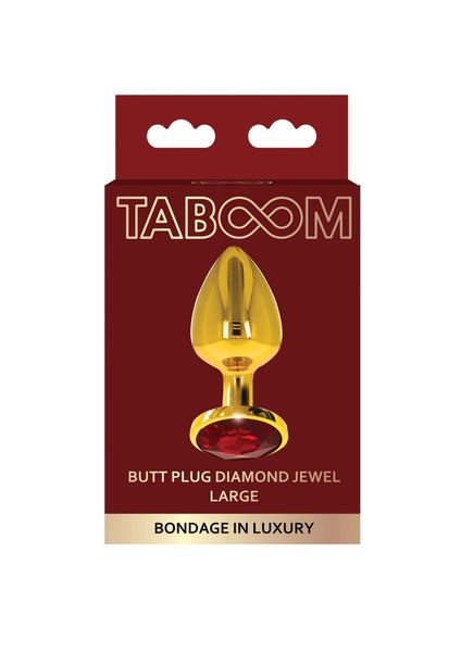 Butt Plug With Diamond Jewel L Gold zdjęcie 2