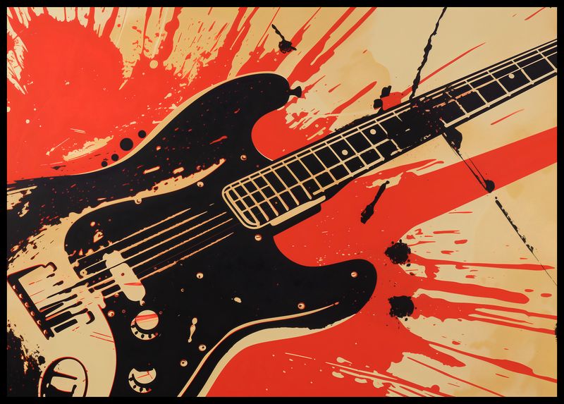 Plakat 84x59,5cm Gitara Elektryczna zdjęcie 2