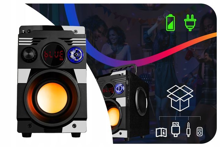GŁOŚNIK PRZENOŚNY RADIO BUDOWLANE TUBA WIEŻA BLUETOOTH CHARGE 1300W zdjęcie 5