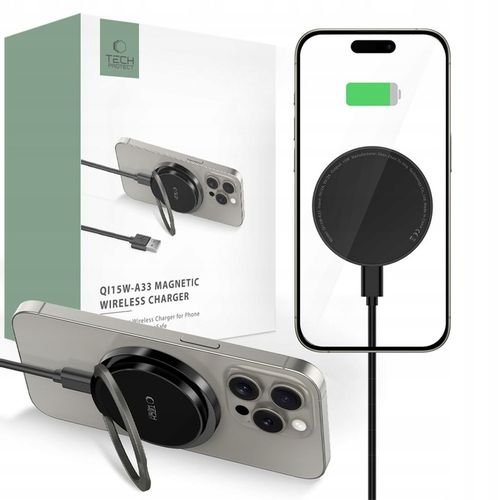 ŁADOWARKA INDUKCYJNA DO MAGSAFE USB-C 15W Z PODSTAWKĄ NA IPHONE 12 13 14 15 na Arena.pl