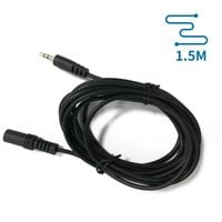 Kabel audio mini jack 3,5 mm męski-żeński 1,5 m czarny do wygodnego przesyłu dźwięku