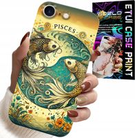 ETUI DO IPHONE 7 / 8 / SE2 - ZNAK ZODIAKU, RYBA ASTRONOMIA + FOLIA