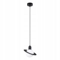 Lampa wisząca dziecięca planeta saturn czarna nowoczesna do pokoju Sollux