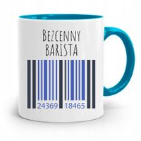 Dla Baristy Baristki Kawiarki Kubek Błękitny Z Nadrukiem Ze Zdjęciem