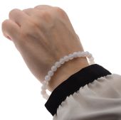 Bransoletka 19cm - Akwamaryn kulki 6mm