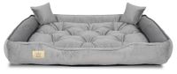 Legowisko dla psa kojec 130x105 cm welur szary XXL