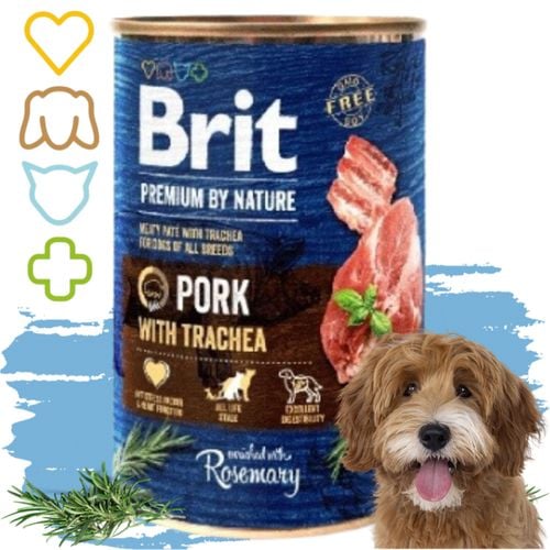 mokra karma dla psa z wieprzowiną brit premium by nature 400g pork &trachea na Arena.pl