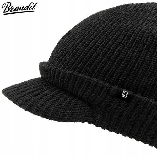 CZAPKA ZIMOWA MĘSKA DAMSKA Z DASZKIEM BRANDIT SHIELD CAP NA ZIMĘ CZARNA na Arena.pl