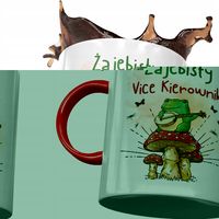 Kubek Czerwony Dla Vice Kierownika Żajebisty Kubek Z Nadrukiem Ze Zdjęciem